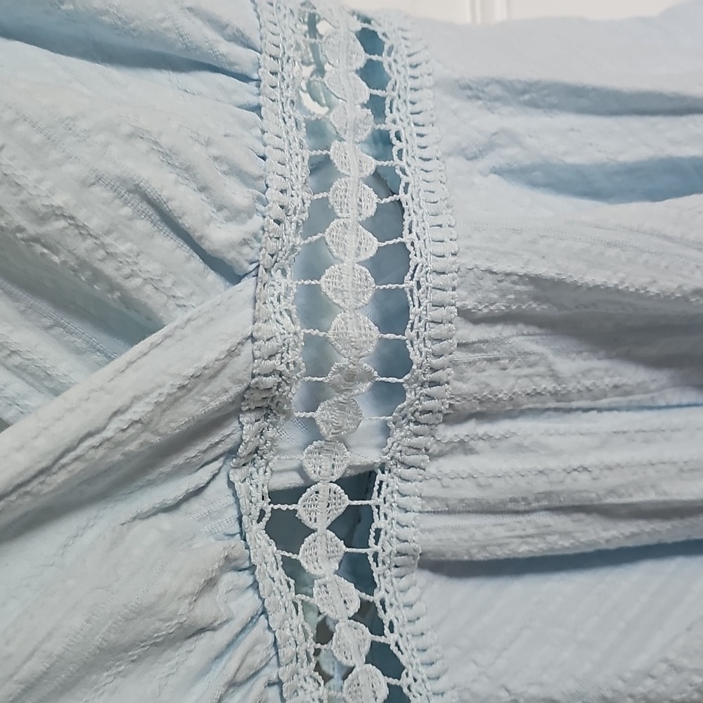 NWT Simplee Light Blue Ruffled Romper - Picture 3 of 6